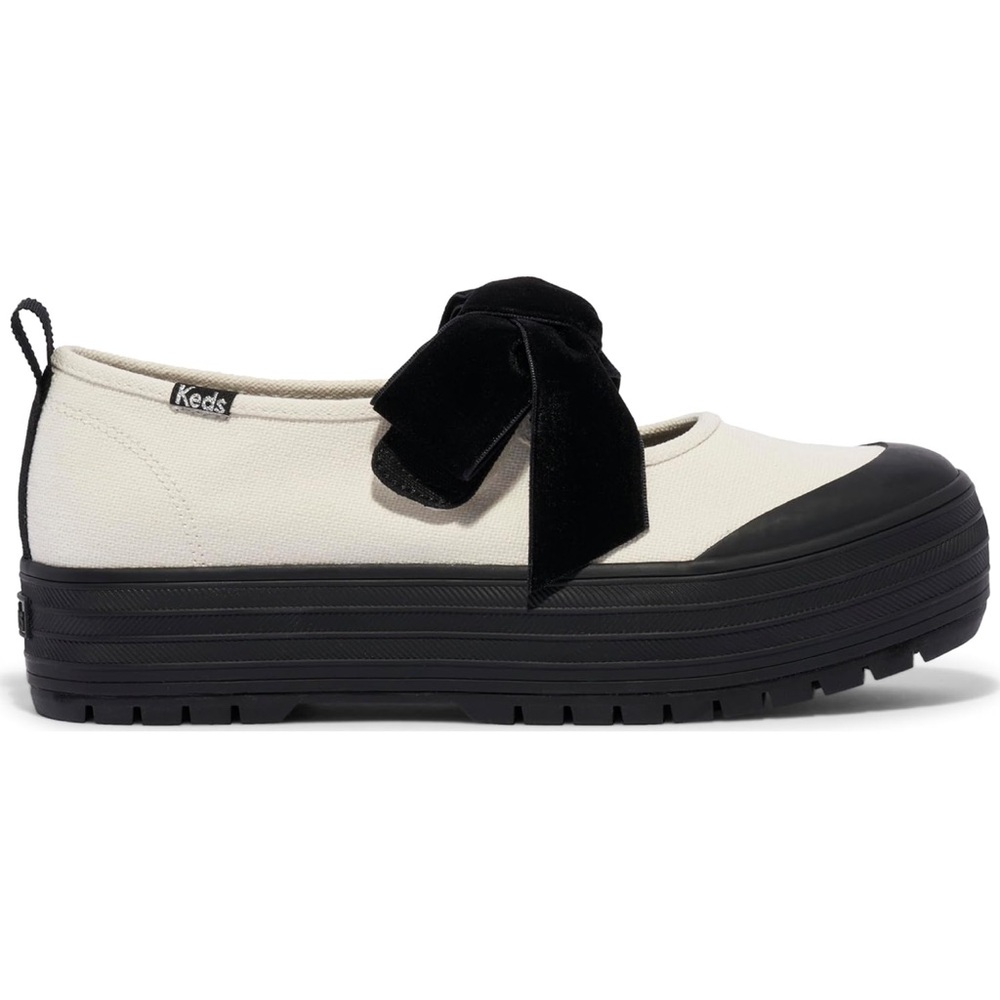 Keds Velvet Bow Mary Jane Platform Sneakers